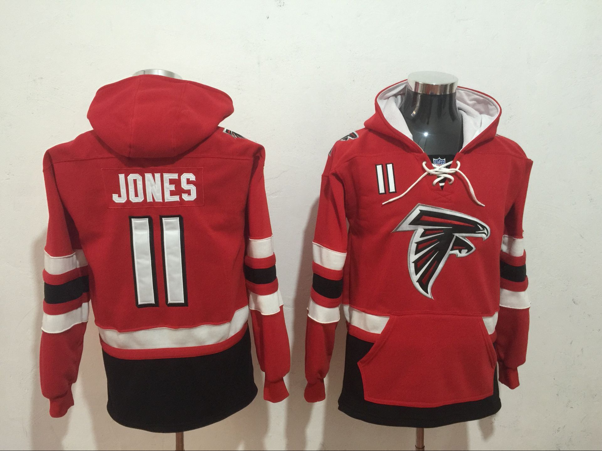 Men NFL Nike Atlanta Falcons #11 Jones red Sweatshirts->nfl sweatshirts->Sports Accessory